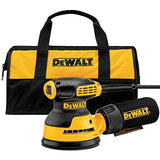 DEWALT Orbital Sander Kit, 5 inch, 3 amp, Corded, 12,000 OPM (DWE6421K), Yellow DEWALT