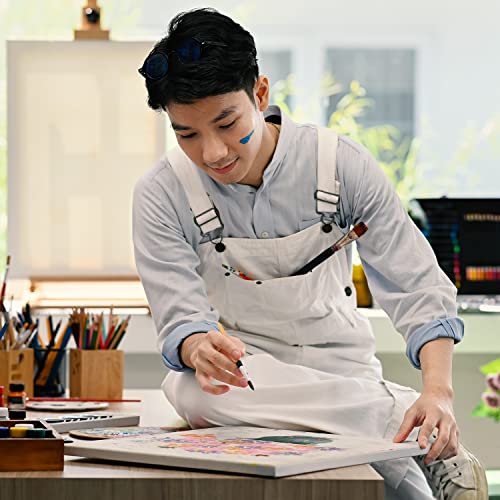 Arteza Stretched Canvas, Multipack of 10, 5 x 7, 8 x 10, 11 x 14, 12 x 16, 16 x 20 Inches – 2 of Each, 100% Cotton, 8 oz Gesso-Primed, Art Supplies ARTEZA