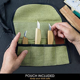 BeaverCraft Wood Carving Knife Kit for Beginners S55 Chip Carving Knives Woodworking Wood Carving Tools Set Carve Widdling Knife Kit Detail Whittling BeaverCraft