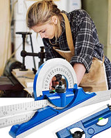 NTSUMI 12 Inch 4 Combination Square Ruler Set Protractor Satin, 4-R Graduation, Blue NTSUMI