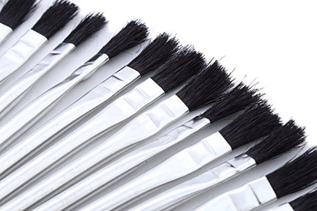 Acid/Flux Brush, Tin Ferrule, Soft Plastic Hair, 4.5 Inch Length, 5/16 Inch Width （Pack of 30 Pieces) BHD