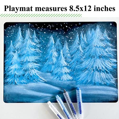 The Pencil Grip Create Everyday Black Board Playmat Kit with 8 Wonder Stix (TPG648) The Pencil Grip