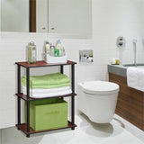 Furinno Turn-N-Tube 3-Tier Compact Multipurpose Shelf Display Rack, Dark Cherry Furinno