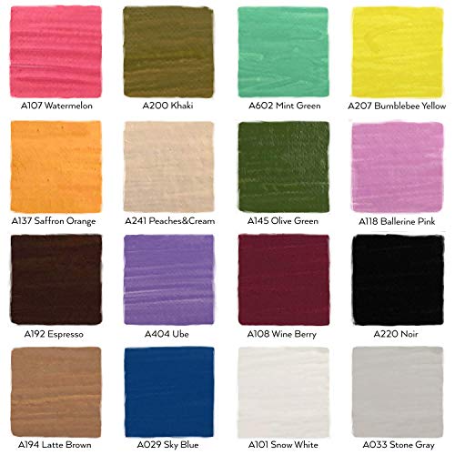 ARTEZA Pastel Liquid Chalk Markers, Set of 16 with 16 Replaceable Chisel Tips, Tweezers, Labels, Stencils - Erasable, Water-Based Pens Ideal for ARTEZA