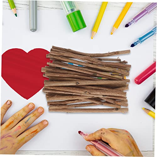 PACKOVE 100pcs Popsicle Sticks Log Sticks Wood Crafts Photo Props Natural Twigs Sticks Driftwood DIY Crafts Crafting Sticks Wood Twigs Embellishments PACKOVE