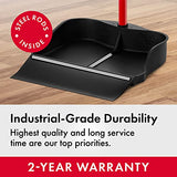 Tyroler Multi-Purpose Extra Large 100% Rubber Dustpan for Dry & Wet Floor Cleaning Indoor and Outdoor | New 105cm Long Aluminum Anti-Rust Handle | Tyroler Bright Tools