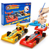 Atoylink DIY Wooden Cars Crafts for Kids Easy Assemble & Paint Your Own Race Cars 3 Pack Model Car Kits Woodworking Arts and Crafts for Boys Girls Atoylink