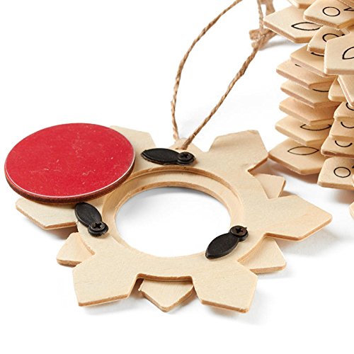 12 Unfinished Wood Snowflake Christmas Ornaments with Photo Insert Factory Direct Craft