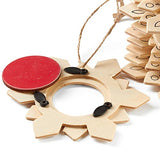 12 Unfinished Wood Snowflake Christmas Ornaments with Photo Insert Factory Direct Craft