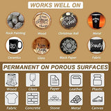 NAWOD Black Paint Pens - 6 Pack Acrylic Black White Permanent Markers, Acrylic Paint Pens for Rock Painting, Wood, Metal, Stone, Ceramic, Glass, NAWOD