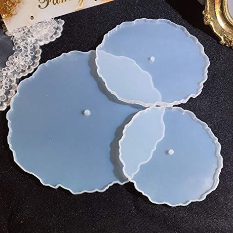ResinWorld 3 Tier Resin Mold, Thick Cake Stand Molds for Resin, Epoxy Resin Tiered Tray Mold, Geode Resin Silicone Casting Mold with Hardware ResinWorld