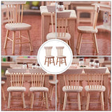 Toyvian Dollhouse Wooden Chair Miniature: 2 Pieces 1: 12 Unfinished Wood Chair- Mini Furniture Model Supplies for Miniature Dollhouse Accessories Toyvian