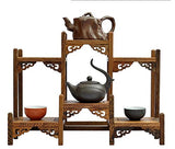 NWFashion Chinese Wooden Assemble Display Stand Symmetric Short Floor Curio Cabinets Shelf (1) NWFashion