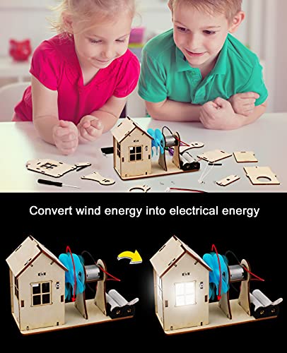 4 Set STEM Kits, STEM Projects for Kids Ages 8-12, Science Experiment Building Kit, Wooden 3D Puzzles, Educational Building Toys, Gifts for Poraxy