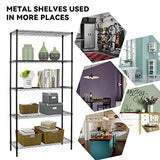 Wire Shelving Unit, 5 Shelf Metal Storage Rack NSF Certified Storage Rack 36" W x 14" D x 72" H 1250Lbs Capacity Garage Shelving Adjustable Heavy Dopinmin