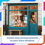 Chalkola 5 White Chalk Markers for Chalkboard Signs, Blackboard, Car Window, Bistro, Glass | 5 Variety Pack - Thin, Fine Tip, Bold & Jumbo Size Chalkola