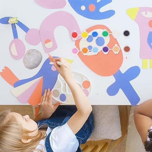 TEHAUX 10pcs Painting Pebbles Rock Painting for Kids Drawing Stones Pebble Painting Kit Mandala Stones Kit Flat River Rocks for Craft Bundle River TEHAUX