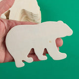 Pack of 24 Unfinished Wood Bear Cutout by Factory Direct Craft - Blank Wooden Bear Craft Shapes to Turn into Polar Bears, Panda Bears, Grizzly Bears, Factory Direct Craft