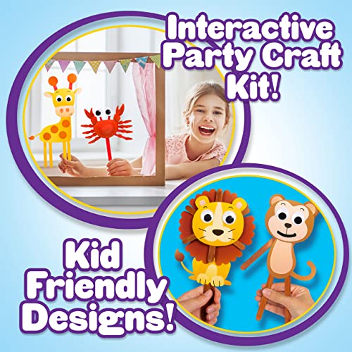 Creative Kids Preschool Crafts for Kids Create 12 Pop Stick Art Figures with 400+ Stickers & Punch Outs Toddler Art Set, Fine Motor Activities for