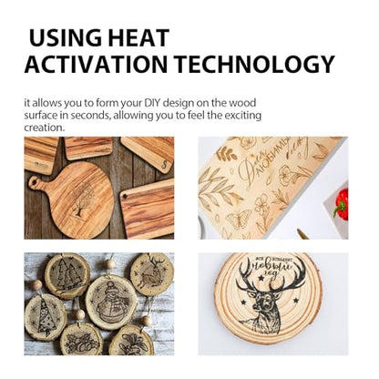 Scorch Paste - Wood Burning Paste, Wood Burning Gel for Crafting & Stencil,  Stable Heat Activated Paste, Accurately & Easily Burn Designs on Wood