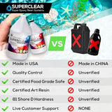 Designer Art Resin 1 GAL Kit / 128 oz, Clear Resin Epoxy for Craft Resin Art DIY, Bubble Free, High Gloss Finish, Food Grade Safe, BPA & VOC Free, Superclear