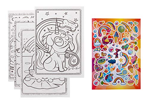 Crayola Uni-Creatures & Cosmic Cats Coloring Book Set - 2 Pack (96pgs), Animal Sticker Sheet, Metallic Crayons & Glitter Crayons Crayola