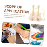 ibasenice 2pcs Wood Crafts for Kids Mini Toy DIY Graffiti Wooden Guitar Cutout Kids Small Guitar Mini Guitar Ukulele Toy Kids DIY Guitar Toys ibasenice