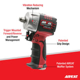 AIRCAT Pneumatic Tools 1059-VXL: 3/8-Inch Vibrotherm Drive Composite Compact Impact Wrench 750 ft-lbs AIRCAT