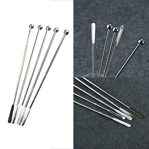 20 pcs Stainless Steel Coffee Beverage Stir Sticks Cocktail Stirrers Drink Swizzle Stick 7.4" Swizzle Stick Picks Tools - WoodArtSupply