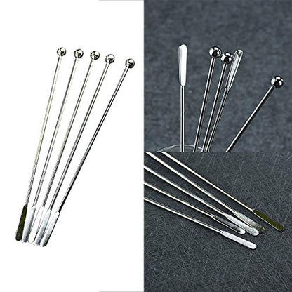 20 pcs Stainless Steel Coffee Beverage Stir Sticks Cocktail Stirrers Drink Swizzle Stick 7.4" Swizzle Stick Picks Tools - WoodArtSupply