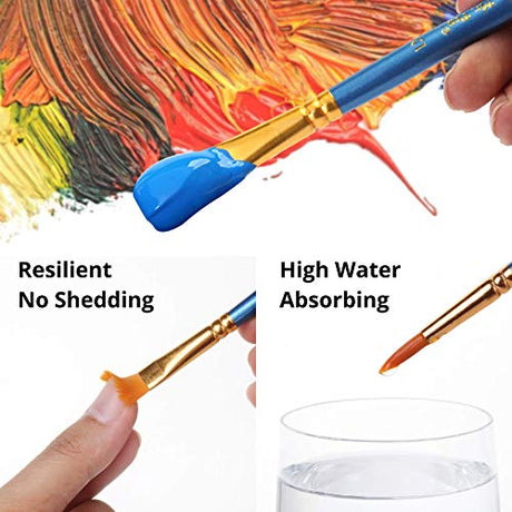 Mr. Pen- Paint Brushes, 10pc, Paint Brushes for Acrylic Painting, Art Brushes, Drawing and Art Supplies, Paint Brush, Acrylic Paint Brushes, Paint Mr. Pen