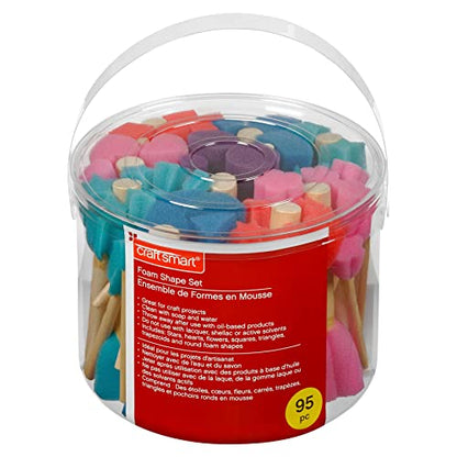 3 Packs: 95 ct. (285 Total) Foam Shapes Brush Set by Craft Smart® - WoodArtSupply