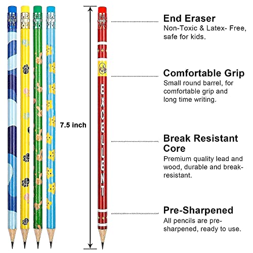 Shuttle Art Pencils and Erasers Bundle, Set of 180 Pack Assorted Colorful Pencils + 72 Pack Premium White Erasers Bulk Shuttle Art