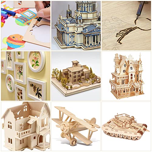 20 Pack Balsa Wood Sheets, 8”x12”x1/16”, Thin Natural Unfinished Wood for Crafts, Hobby, Model Making, Wood Burning and Laser Projects, School MIVIDE