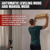 Laser Level,100ft/30m Self-Leveling Laser Level,Green Cross Line Laser,Vertical and horizontal lines,3 Brightness Adjustment,Rotates 360 C&T
