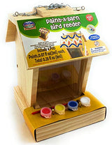 Mɑtty's Toy Stop Paint Your Own Deluxe Large 9" Wooden Bird Feeder (Includes 4 Paints & 1 Brush) Mɑtty's Toy Stop