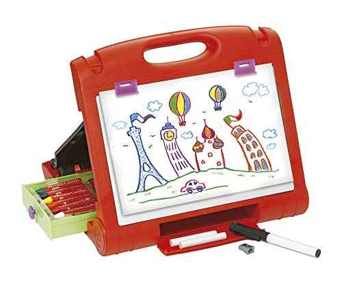 Faber-Castell Do-Art 3-in-1 Travel Easel - 30 Piece Tabletop Easel for Kids with Art Supplies, Multicolor Faber-Castell