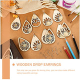 EXCEART 1 Set Wooden Earrings Earring findings Unfinished Wooden Earring Making kit Ear Ringing Making kit Earring Studs for Jewelry Making Wooden EXCEART