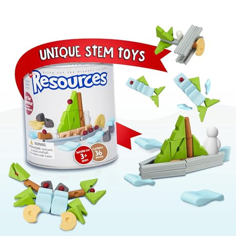 Taksa Toys Nature-Inspired Educational Unique STEM Toys Premium Stacking Blocks Preschool Resources for Kids Building Activities, Montessori Toys for Taksa Toys