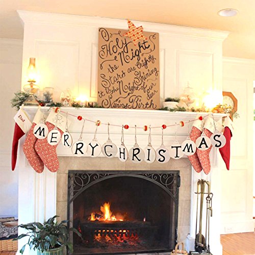 OurWarm 50pcs DIY Christmas Wooden Ornaments Unfinished, 4" Large Natural Wood Slices Predrilled with Hole Wooden Circles for Crafts Christmas OurWarm