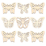 BESPORTBLE 100PCS Unfinished Wood Crafts Butterfly Wood Crafts Wood Butterfly Embellishment Unfinished Wood Butterfly Rustic Decor Wooden BESPORTBLE