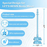 LET'S RESIN Resin Mixer Paddles, 10pcs Durable Epoxy Mixer Attachment with Minimizing Bubbles, Reusable and Easy to Use Mixing Paddle for LET'S RESIN LET'S RESIN