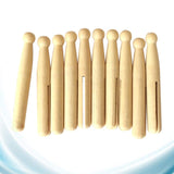 Healifty 10pcs Unfinished Wooden Peg Dolls Wooden Clothes pin Doll Peg Baby Doll Unfinished Clothespins Peg DIY Sticks Round Wooden clothespins Healifty