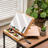 Arteza Tabletop Easel, 13.4 x 10.3 x 2 Inches, Portable Beechwood Easel Box with Single, Open-Compartment Drawer and Wooden Palette, Art Supplies ARTEZA