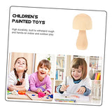 COHEALI 10 Pcs DIY Wooden Ornaments Unfinished Wood Peg Decoration Unfinished Wooden Peg Dolls Unfinished Wooden Pegs Wooden People Pegs Mushrooms COHEALI