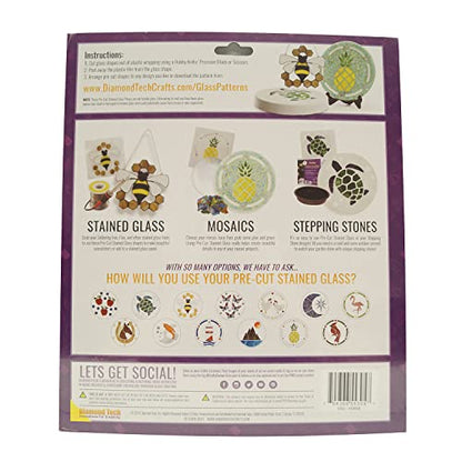 Moon and Star Pre-Cut Stained Glass Kit - WoodArtSupply