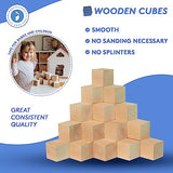 4" Large Wood Cubes, Pack of 1 Square Wood Block for DIY, Wooden Blocks for Crafts and Decor, by Woodpeckers Woodpeckers