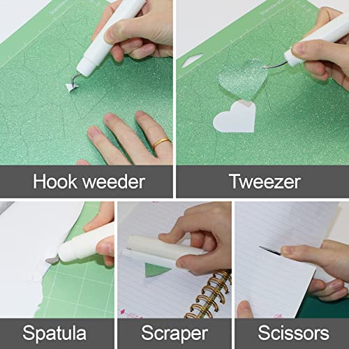 Enjoy Myself Pen-Shape Vinyl Weeding Tool Kit with Storage Box, Basic Weed Removal Tools Set for Cricut/Silhouette/Sizzix/Siser HTV/Oracal - WoodArtSupply