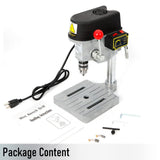 Mini Bench Drill Press, 340W Portable Drill Workbench, Light-Duty DIY Craft Drilling Repair Tool Expanding Drilling Machine Pressed-in Chuck 1-10mm DONNGYZ