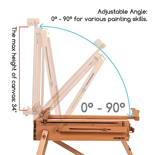 MEEDEN 12 Pack 16 Inch Tabletop Easels, Beech Wood Display Easel, Easel  Stand for Painting,Tripod, Painting Party Easel, Kids Student Desktop Easel